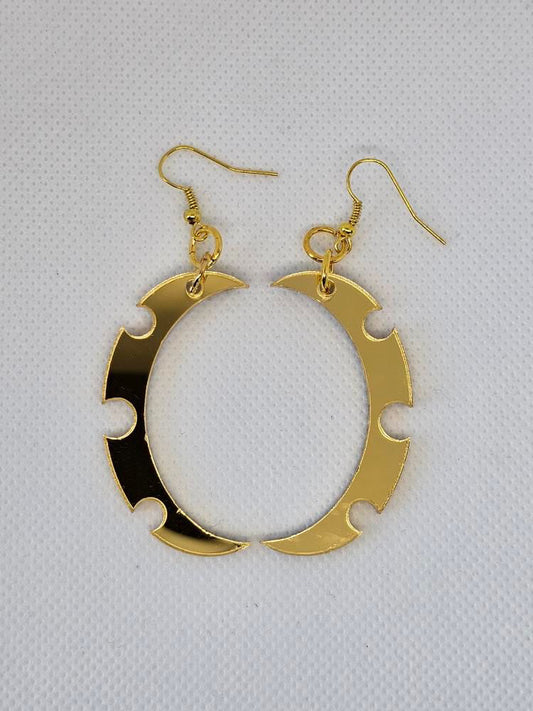 Ngutu kākā Crescent Earrings - Kelly's Kete