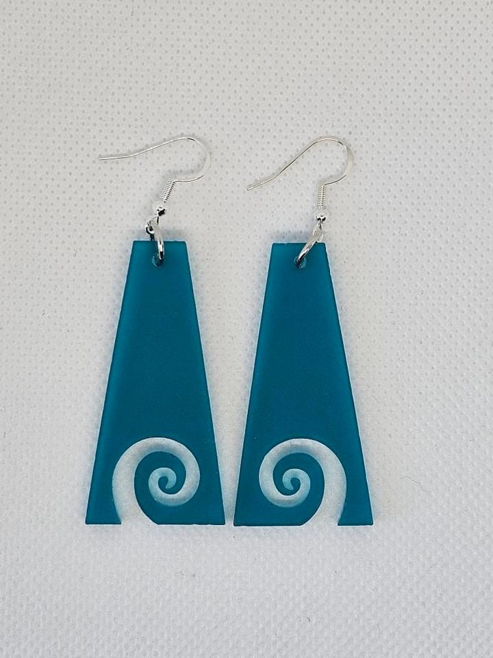 Low Koru Earrings - Kelly's Kete