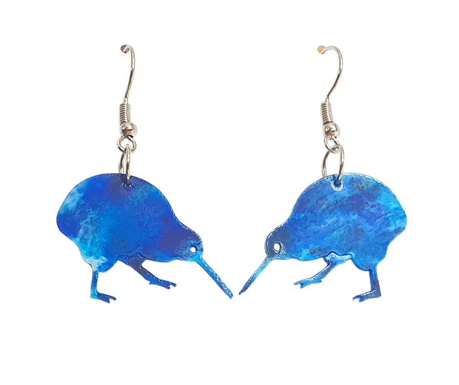 Kiwi Earrings - Recycled 3D Printer Waste