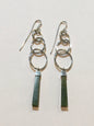 Triple Hoops with Capped Pounamu Earrings