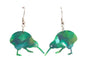 Kiwi Earrings - Recycled 3D Printer Waste