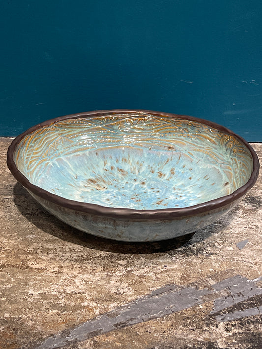 Ceramic Serving Bowl - Braided River