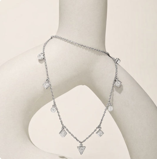 Village Stone Necklace - Silver