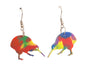 Kiwi Earrings - Recycled 3D Printer Waste