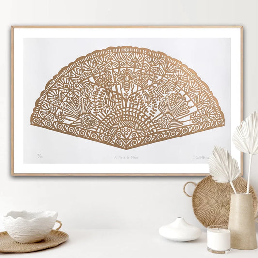 A Place to Stand - Linocut Print