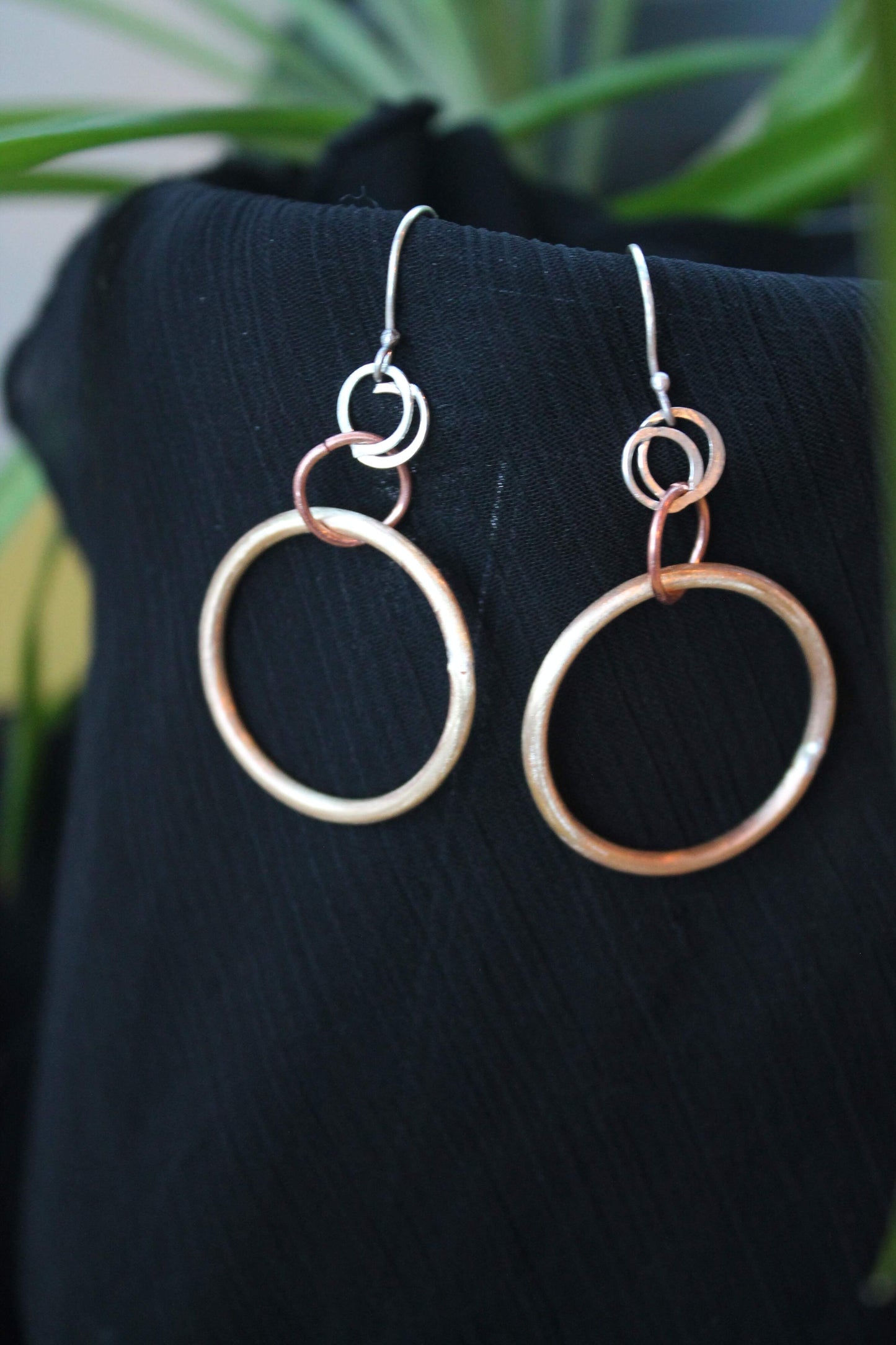 Brass Round Hoop Earrings