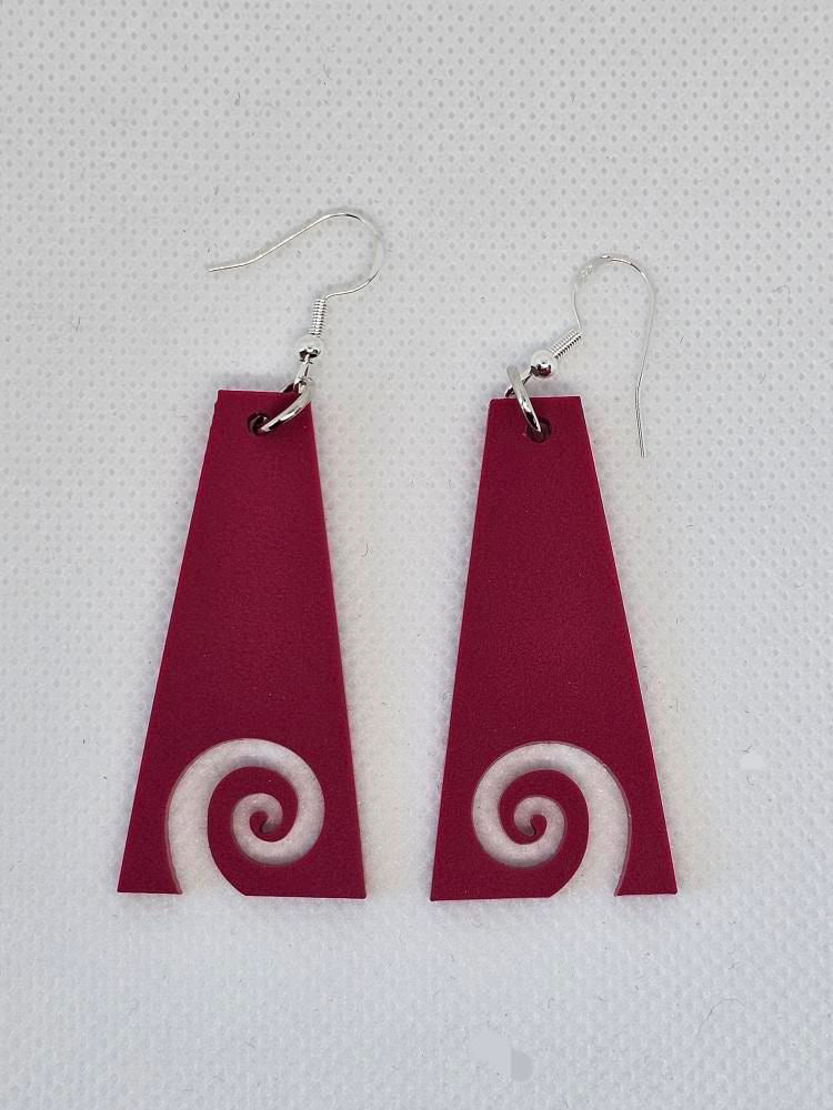 Low Koru Earrings - Kelly's Kete