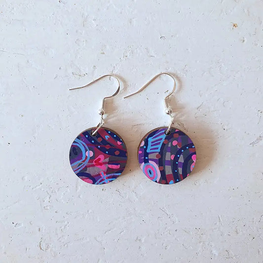 Berry Bomb - Medium Round Earrings
