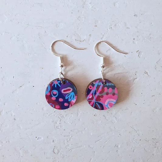 Berry Bomb - Small Round Earrings