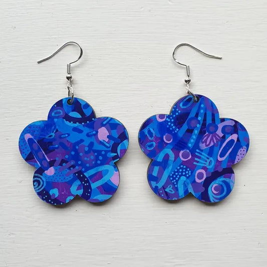 Blueberry Pop - Daisy Earrings