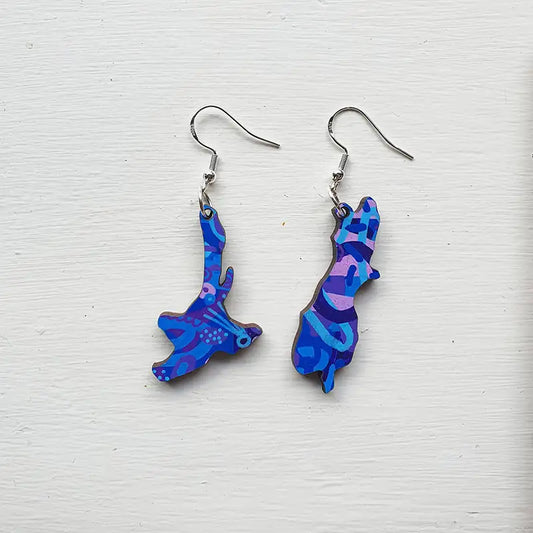 Blueberry Pop - New Zealand Earrings