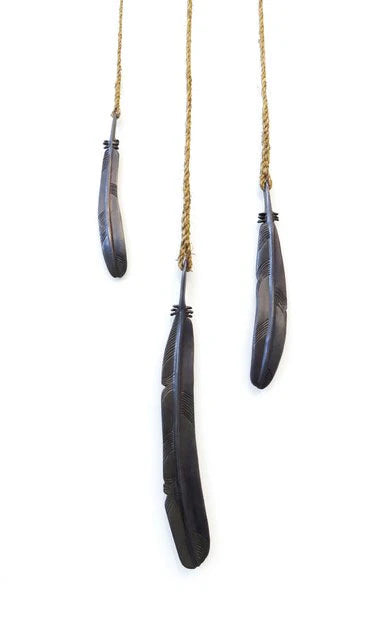 Bronze Feather Hanging Wall Art