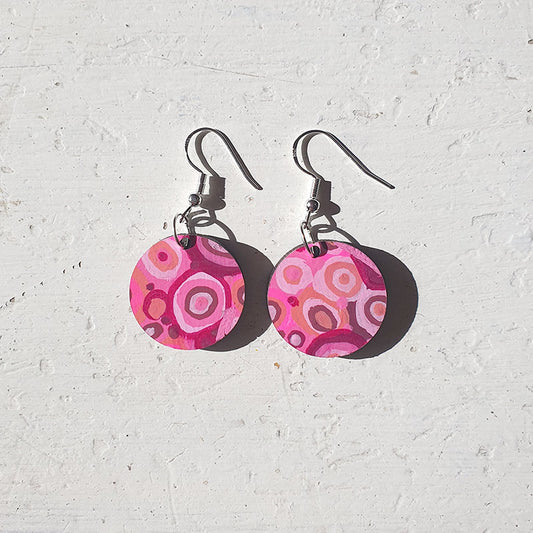 Bubble Gum - Medium Round Earrings