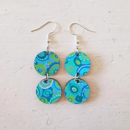 Bubbly Fizz - Two Small Rounds Earrings