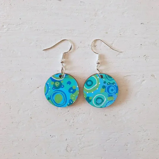 Bubbly Fizz - Medium Round Earrings