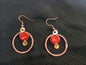 Red Enamel Earrings