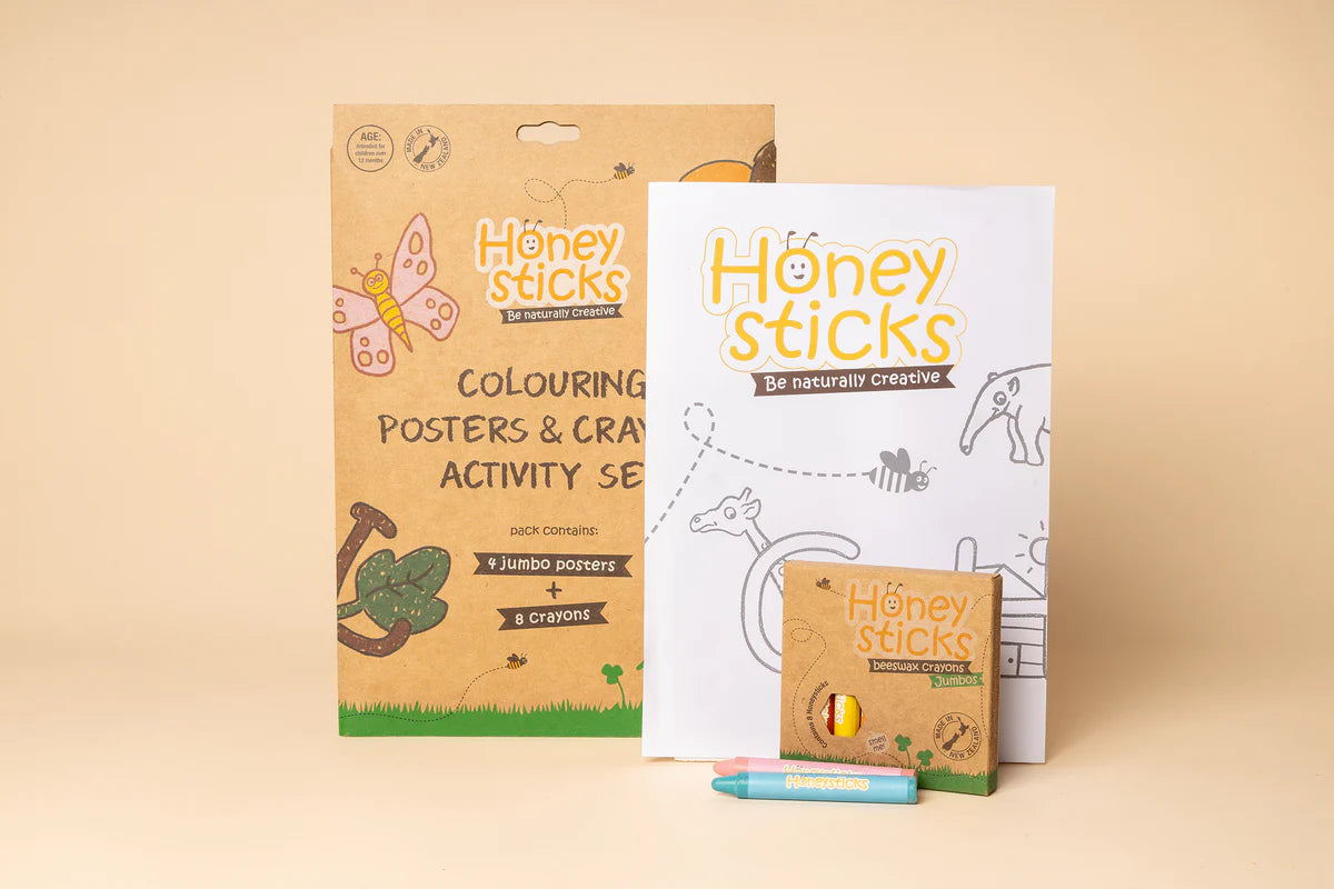 Honeysticks Jumbo Posters and Crayons Activity Set