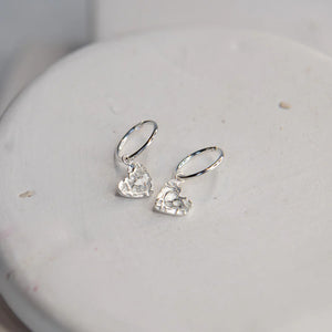 Lace Mini Heart Drop Earrings