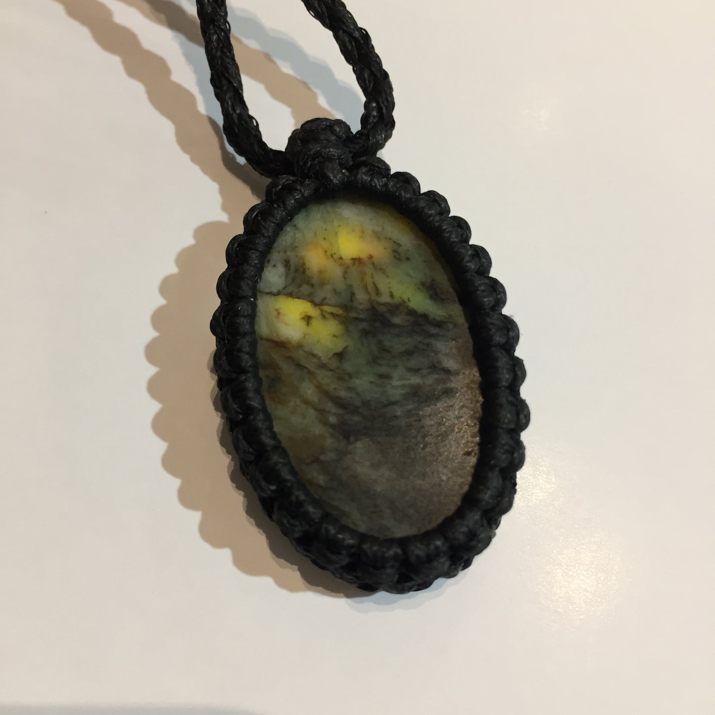 Oval Laced Pendant - Nelson Jade