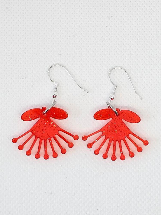 Pohutukawa Earrings - Kelly's Kete