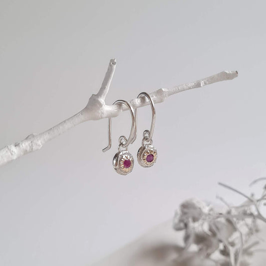 Ruby Eclipse Drop Earrings