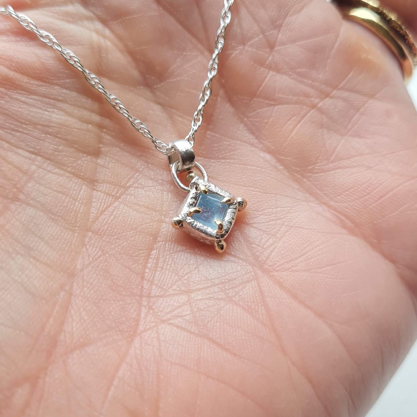 Aquamarine Slab Necklace