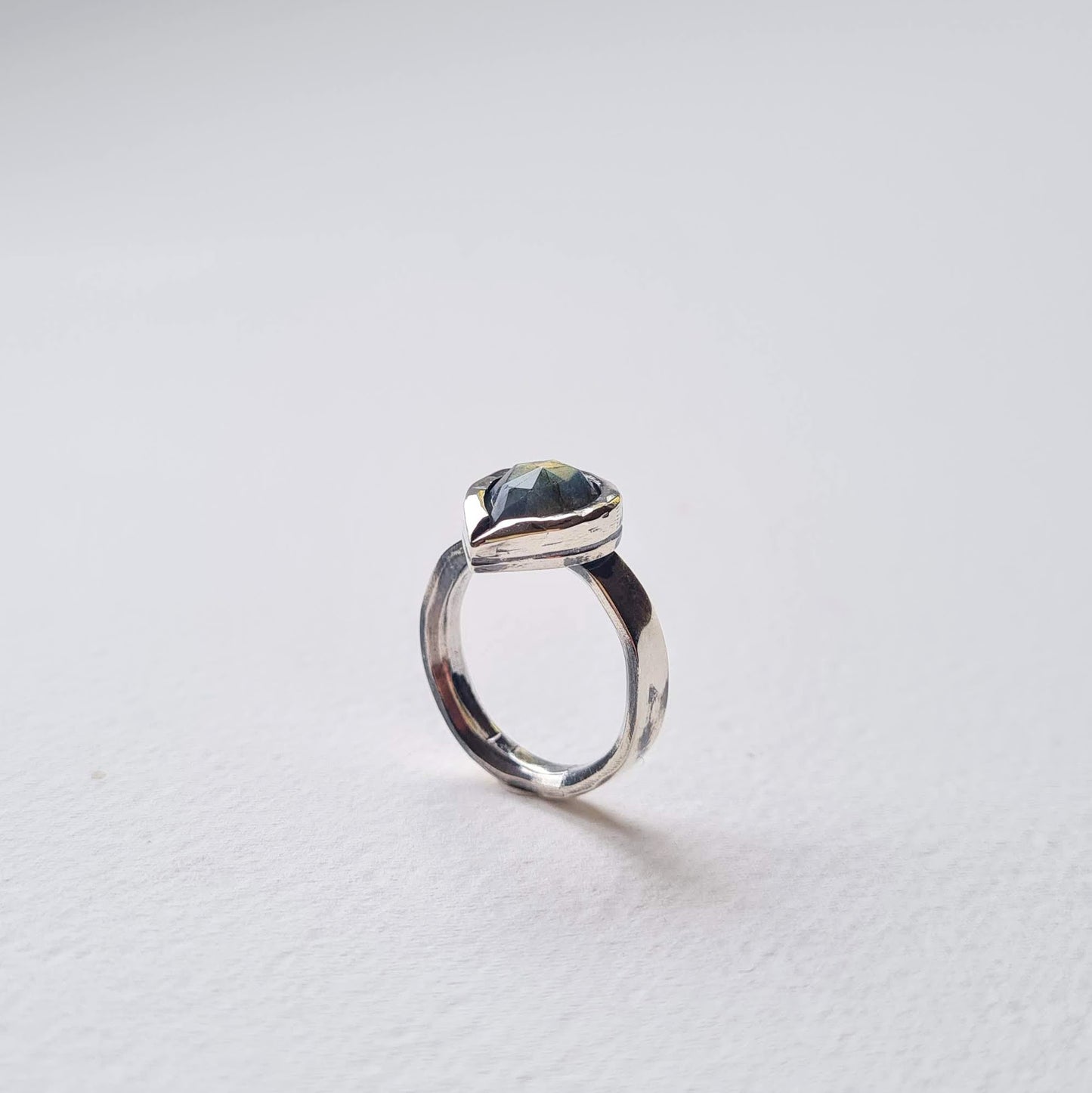 Pear Labradorite Ring