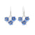 Forget Me Not Flower Trio Earrings