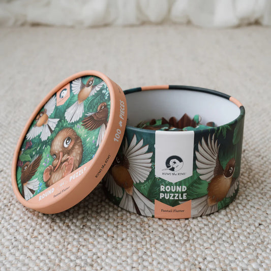 Puzzle - Fantail Flurry - Round - 100 piece