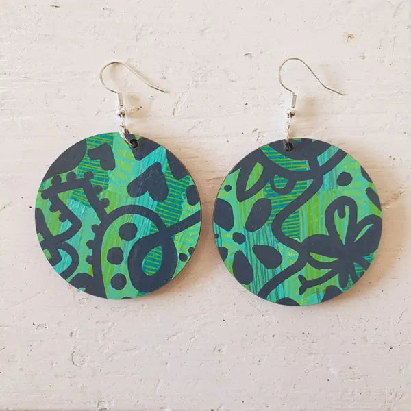 Greenffiti - Big Round Earrings