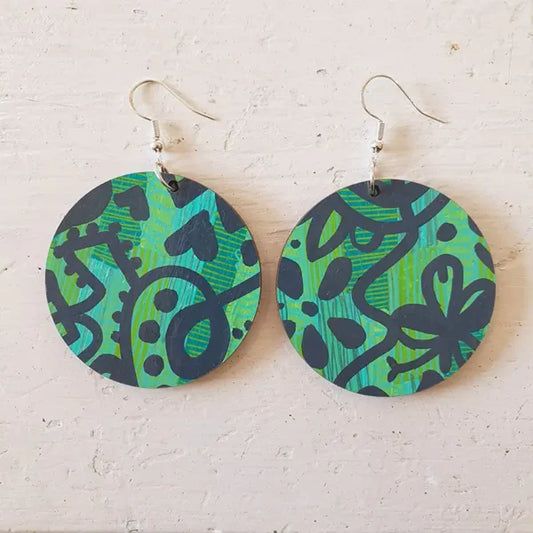 Greenffiti - Big Round Earrings