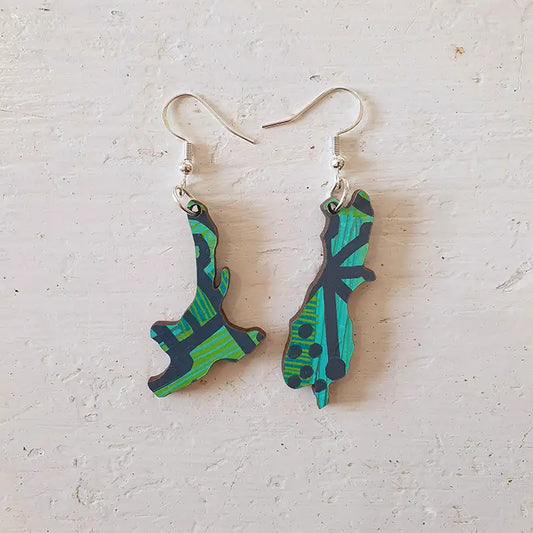 Greenffiti - New Zealand Earrings
