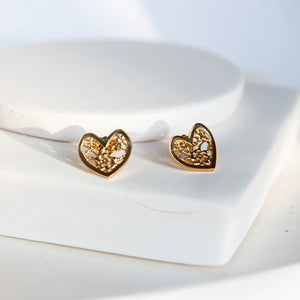 Lace Heart Studs