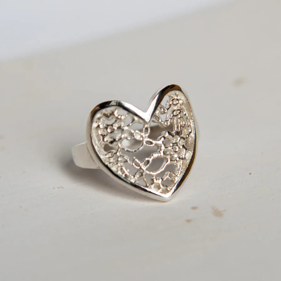 Lace Heart Ring