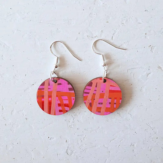 Hot Metropolis - Medium Round Earrings