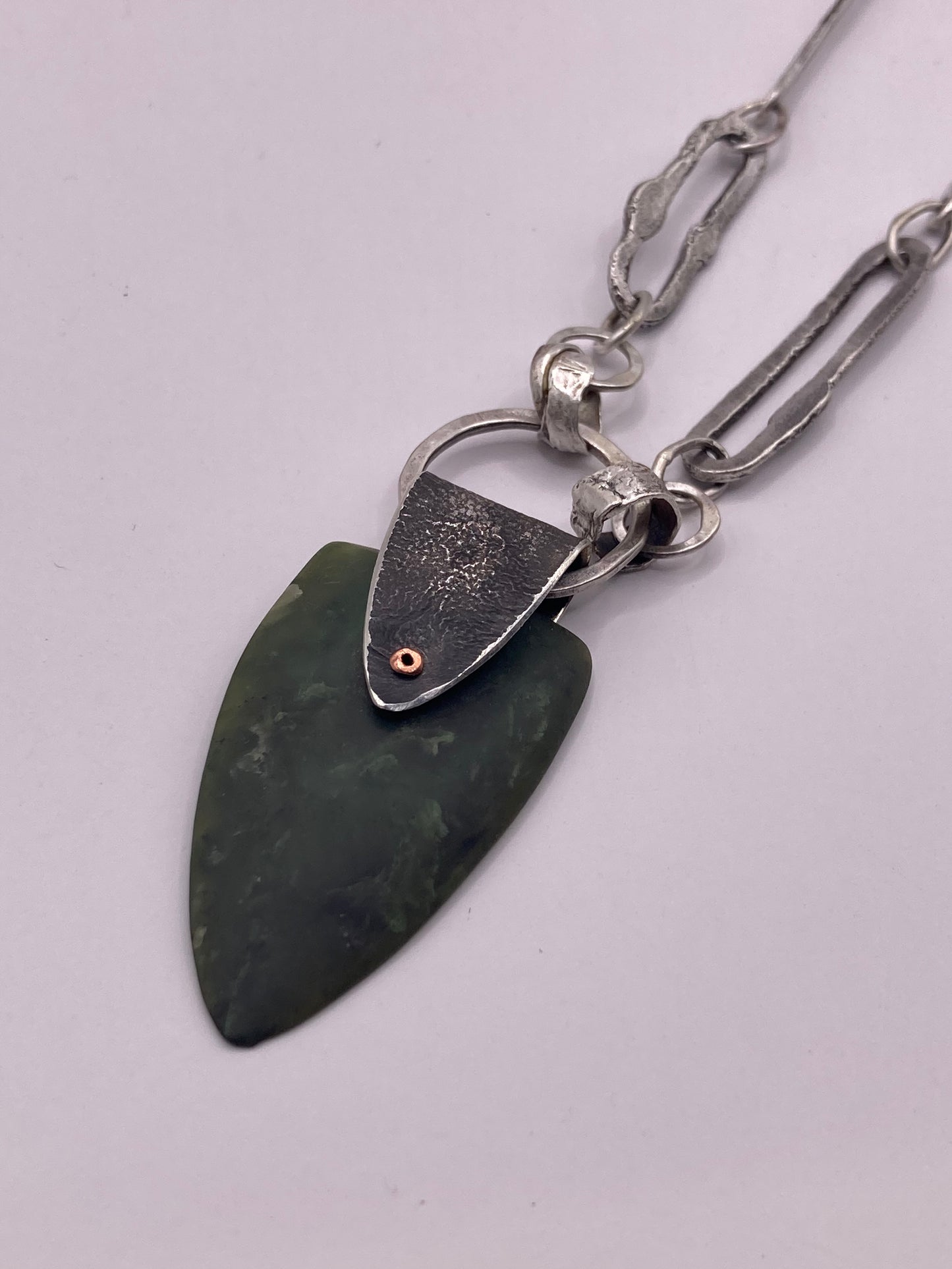 Silver Links Pendant Necklace