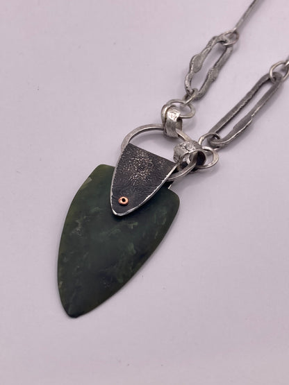 Silver Links Pendant Necklace