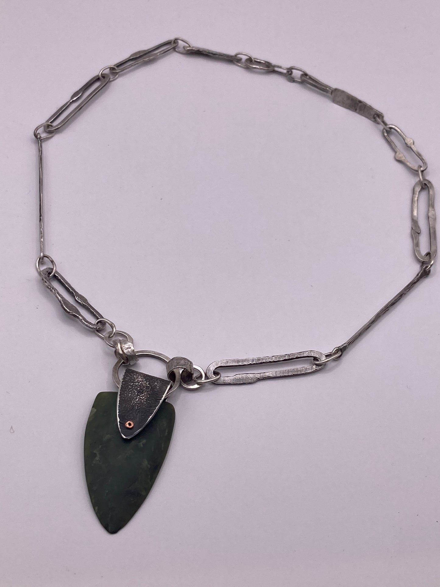 Silver Links Pendant Necklace