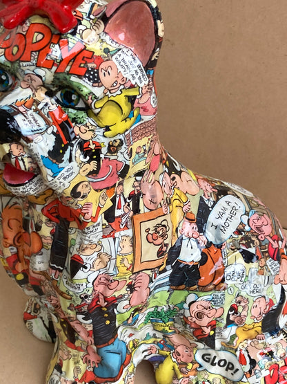 Popeye - Mixed Media Sculpture