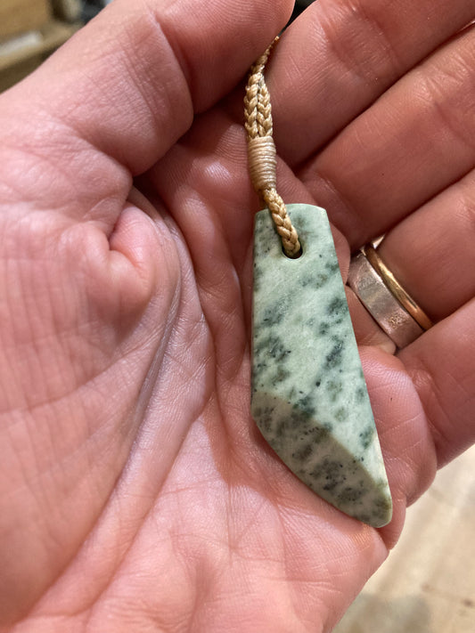 Pounamu Speckled Drop Pendant