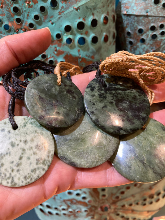 Pounamu Medium Disc Pendants