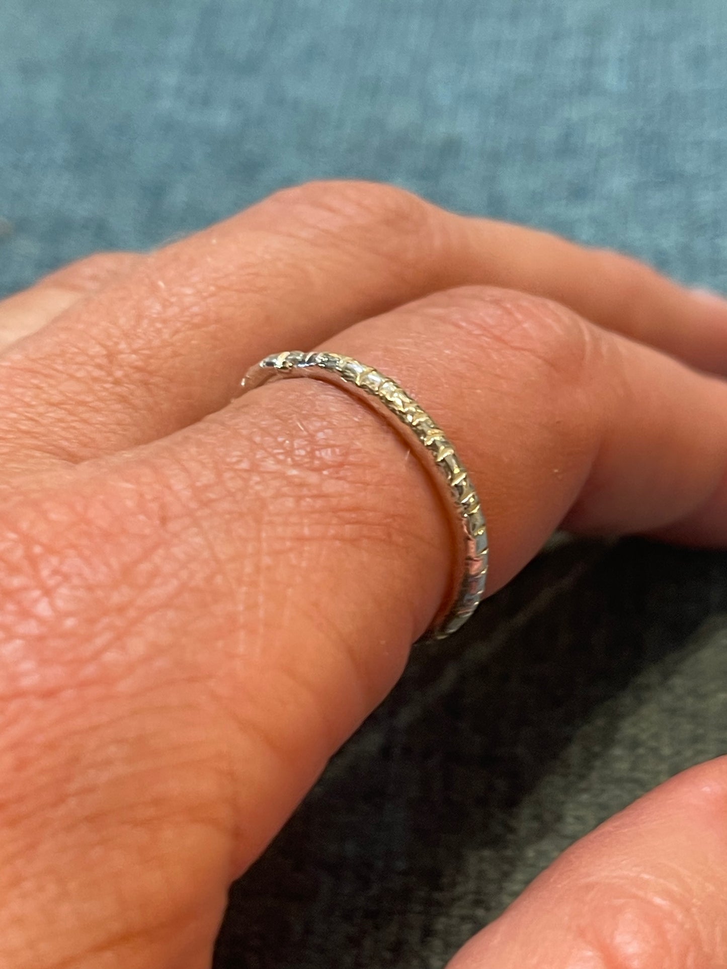 Textured Silver Band