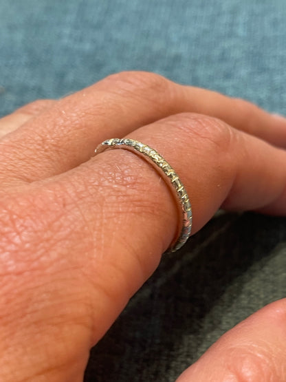 Textured Silver Band