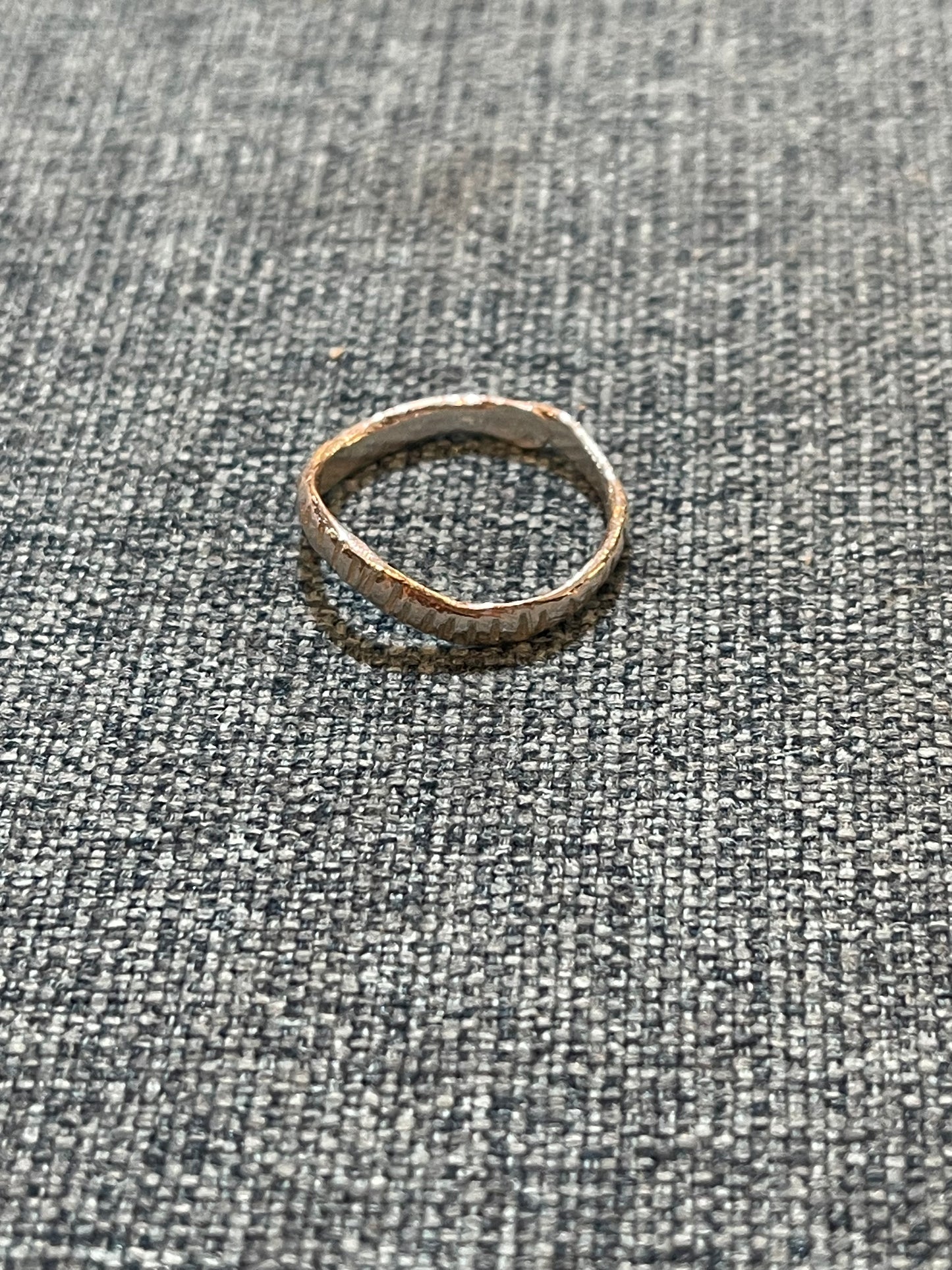 Wavy Textured Silver Band