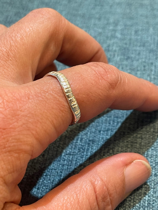 Wavy Textured Silver Band