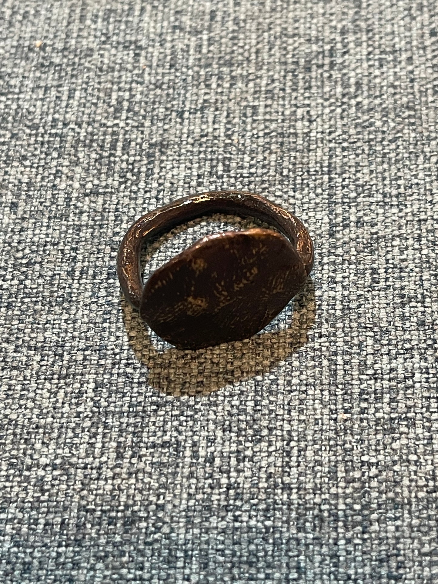 Oxidised Bronze Oval Ring