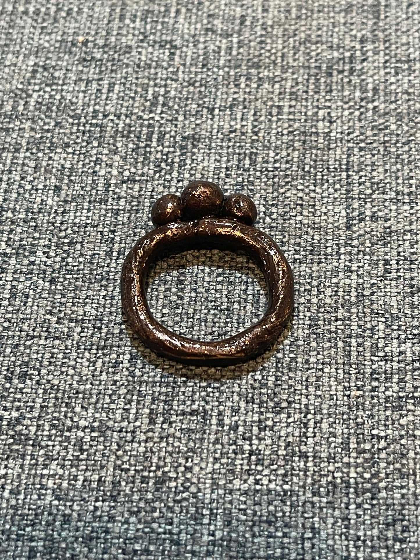 Oxidised Bronze Dotti Ring