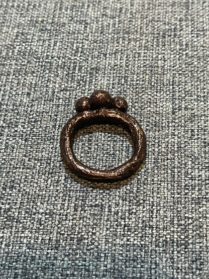 Oxidised Bronze Dotti Ring