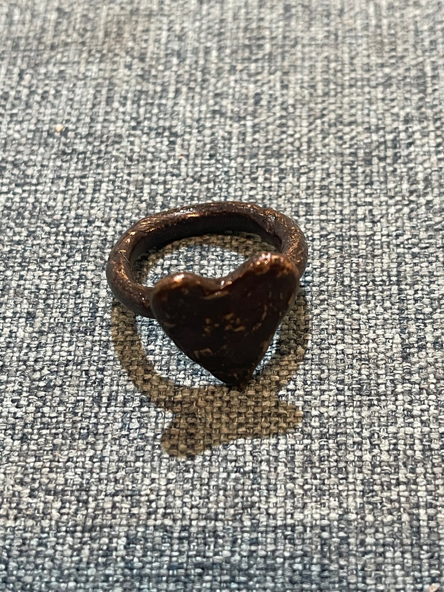 Oxidised Bronze Heart Ring