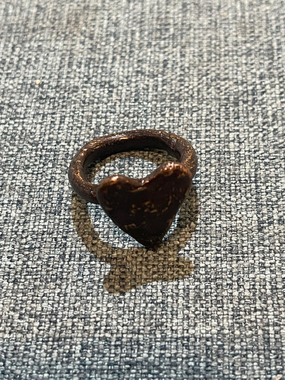 Oxidised Bronze Heart Ring